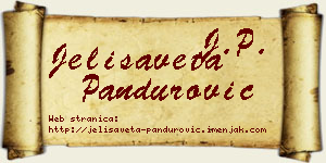 Jelisaveta Pandurović vizit kartica